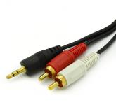  - REXANT Шнур  3.5мм  стерео штекер - 2 RCA  1.5М (17-4202)