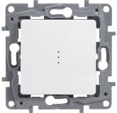  - Legrand Etika Бел Выключатель 1-клавишный с подсветкой, 10А, винт. клем. 672203
