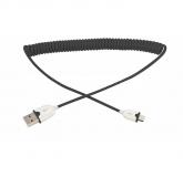  - REXANT USB кабель универсальный microUSB шнур витой 1,5М черный (18-4300)