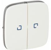  - Legrand Valena ALLURE Белая клавиша 2-ая с подсветкой/индикацией (755225)