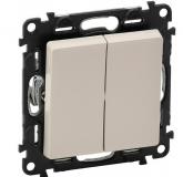  - Legrand Valena LIFE DIY Слоновая кость Выключатель 2-клавишный 10А 250В (752505)