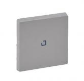  - Legrand Valena LIFE Алюминий клавиша 1-ая с подсветкой/индикацией (голубая линза в центре) (755102)