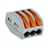  - Клемма СМК-413 с рычагом 3 отверстия 0.08-2.5кв.мм (уп.100шт.) PROxima EKF plc-smk-413