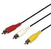  - Шнур 3 RCA - 3 RCA, 3м, черный REXANT