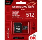  - QUMO QM512GMICSDXC10U3 MicroSDXC 512Gb Class 10 UHS-I, SD adapter