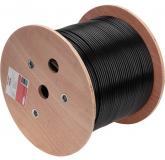  - Кабель витая пара U/UTP, CAT 6, PE, 4PR, 23AWG, OUTDOOR, SOLID, черный, 305м REXANT (01-0058)